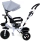 Дитячий триколісний велосипед коляска FunFit KIDS TWIST з батьківською ручкою велосипед для хлопчика, дитячий велосипед з капюшоном для дівчинки сірий - зображення 6