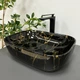 Умивальник (раковина) VBI RAVENNA MARBLE BLACK GLOSSY накладний - изображение 3