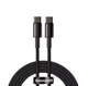 Кабель зарядки Baseus Tungsten Gold/Type-C/Type-C/100W/2м black (CATWJ-A01) - изображение 1