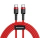 Кабель быстрой зарядки Baseus Cafule Type-C / Type-C / PD 2.0 / 2м / 60W red (CATKLF-H09) - изображение 1