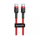 Кабель быстрой зарядки Baseus Cafule Type-C / Type-C / PD 2.0 / 2м / 60W red (CATKLF-H09) - изображение 2