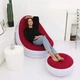 Надувное кресло с пуфом-подставкой для ног AIR SOFA ART 9233 красно белый - изображение 3
