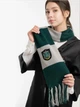 Шарф факультета Слизерин Slytherin из Гарри Поттера с бахромой Серый с зелёным 200х20 см (90007) - изображение 1