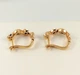 Серьги из красного золота 585 пробы с бриллиантами и сапфирами с111-0472 - изображение 7