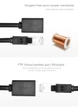 Патч-корд UGREEN NW112 RJ-45 Cat6 F/UTP Male/Female 1000Mbps 0.5m Black (11278) - изображение 5