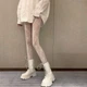 Колготки в сеточку с абстрактным рисунком белые One Size - изображение 2