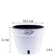 Горшок с автополивом Santino ASTI 1,4 л белый-черный (AST14WHT/BL) - изображение 2