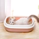 Туалет лоток для кошек с лопаткой Taotaopets 225501 46,5*38,5*13 см Pink - изображение 2