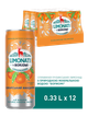 Упаковка сильногазованого лимонаду Borjomi Limonati Аджарский мандарин 0,33 л х 12 банок - зображення 1