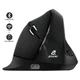 Мишка комп'ютерна бездротова вертикальна JEQANG JW-583 Bluetooth BT3.0 BT5.2 з вбудованим акумулятором Black - зображення 1