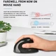 Мишка комп'ютерна бездротова вертикальна JEQANG JW-582 Bluetooth BT3.0 BT5.2 з вбудованим акумулятором Black - зображення 3