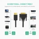 Кабель UGREEN HD106 HDMI до DVI Cable 1m (Black)(UGR-30116) (UGR-30116) - зображення 5