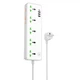 Сетевой удлинитель HOCO AC13A Talento 1.5м 5-position socket 1C3A USBx3 + Type-C White (6942007607148 ) - изображение 1