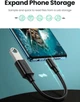Кабель перехідник UGREEN US154 USB-C Male to USB 3.0 A Female Cable Black (UGR-30701) - зображення 2