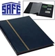 Альбом для марок SAFE кляссер 16 страниц A5 черные страницы синяя обложка - изображение 3