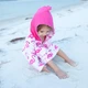 Накидка-пончо для пляжа Zoochini 12303 Фламинго Белый/Розовый - изображение 4