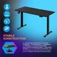Стіл з регулюванням висоти електричний Casaria 140x60, чорний - изображение 7