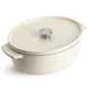 Утятница чугунная с крышкой KitchenAid 30 см 5,6 л цвет миндальный крем (CC006062-001) - изображение 1