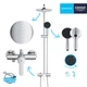 Душевая система GROHE QuickFix Vitalio Start 26679001 с верхним душем латунь хром CV033965 - изображение 4