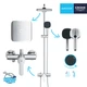 Душевая система GROHE QuickFix Vitalio Comfort с верхним душем латунь хром 26985001 - изображение 4