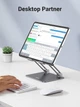Настольная подставка UGREEN LP339 для планшета iPad Pro 13, 12, 9, 11, iPad Air 11, 13 Mini 6, 5 ноутбука iPad Pro iPhone Xiaomi Aluminium Grey (15165) - изображение 2