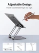 Настольная подставка UGREEN LP339 для планшета iPad Pro 13, 12, 9, 11, iPad Air 11, 13 Mini 6, 5 ноутбука iPad Pro iPhone Xiaomi Aluminium Grey (15165) - изображение 3
