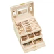 Шкатулка Casegrace SP-01111 Champagne 17*12*12,5 см для украшений и ювелирных изделий трехуровневая с зеркалом - изображение 1