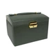 Шкатулка Casegrace SP-01111 Green 17*12*12,5 см для украшений и ювелирных изделий трехуровневая с зеркалом - изображение 2