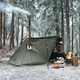 Темно-зеленая одноместная надувная палатка Naturehike NH21YW157 - изображение 4