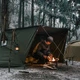 Темно-зеленая одноместная надувная палатка Naturehike NH21YW157 - изображение 6