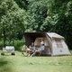 Намет з навісом Naturehike Village CNK2300ZP022, великий, коричневий - зображення 6
