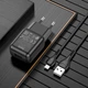 Зарядное устройство Hoco C96A 2.1A + кабель Lightning Black (36685) - изображение 5
