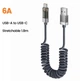 Кабель Toocki USB – Type-C PD 66W 6А LED-дисплей швидка зарядка та передача даних 1.8м Black (743881954386) - зображення 2