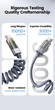 Кабель Toocki Type C - Type C PD 100W (20V/5A) LED-дисплей Швидка зарядка Передача даних для ноутбуків смартфонів планшетів Довжина 1,8м Grey (741196779673) - зображення 6