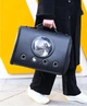 Сумка с иллюминатором для переноски кошек и собак 41x29x25 см CosmoPet CP-18 Black - изображение 3