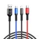 Кабель для зарядки телефонов Awei CL 971 3в1 USB to Type-C Lightning MicroUSB 2.4A - изображение 1