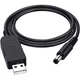 Кабель живлення USB to DC для роутера з 5 на 12 В від павербанка USB-DC, шнур для вай фай роутера, з USB в роутер з 5V - 12V 12 Вольт DC 5.5x2.1mm Black - зображення 1