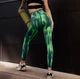 Лосины для фитнеса Whatiwear з эффектом пуш-ап градиент размер L (1380-green-L) - изображение 2