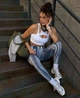 Лосины для фитнеса Whatiwear з эффектом пуш-ап градиент размер L (1380-gray-L) - изображение 5