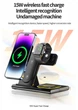 Беспровдная зарядная станция Magsafe 3 в 1 15 Вт для iPhone Apple Watch AirPods для айфона часов, черная+ блок питания Foneng K300 18W - изображение 4
