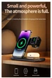 Беспровдная зарядная станция Magsafe 3 в 1 15 Вт для iPhone Apple Watch AirPods для айфона часов, черная+ блок питания Foneng K300 18W - изображение 10
