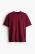 Футболка H&M Loose Fit L бордовий 1003662056 - зображення 5