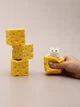 Детская игрушка антистресс сжималка Мышка в сыре, Белый - изображение 8
