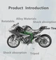 Конструктор Мотоцикл Спортбайк&nbsp;Kawasaki 612 деталей Черный - изображение 2