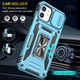 Удароміцний чохол Epik Camshield Army Ring на Apple iPhone 11 (6.1") Блакитний / Light Blue - зображення 6