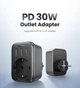 Мережевий зарядний пристрій UGREEN CD314 2xUSB 18W + USB-C 30W + 1xAC Space Grey (90613) - зображення 2