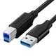 Кабель UGREEN US210 USB 3.0 AM to BM Print 2m Black (10372) - изображение 1