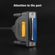 Кабель UGREEN US167 USB to DB25 Parallel Printer 2m Black (20224) - зображення 6