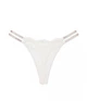 Трусики Victoria's Secret Double Shine Strap Lace Thong Panty белые размер XS - изображение 1