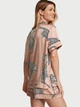 Пижама Victoria's Secret Satin Short Pajama Set Evening Blush Leopards размер XS - изображение 4
